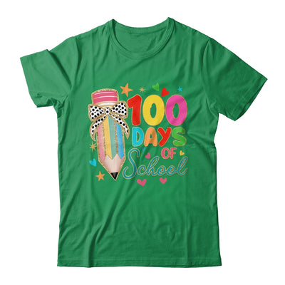 Cute Coquette Bow 100 Day Of School Pencil Teacher Shirt & Hoodie | teecentury