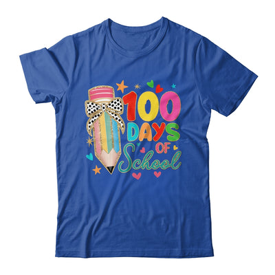 Cute Coquette Bow 100 Day Of School Pencil Teacher Shirt & Hoodie | teecentury