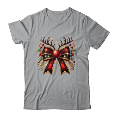 Cute Coquette Bow Coquette Christmas Reindeer Bow Women Girl Shirt & Sweatshirt | teecentury