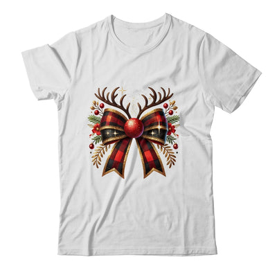 Cute Coquette Bow Coquette Christmas Reindeer Bow Women Girl Shirt & Sweatshirt | teecentury