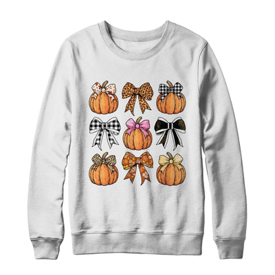 Cute Coquette Bows Pumpkin Season Halloween Autumn Fall Shirt & Sweatshirt | teecentury