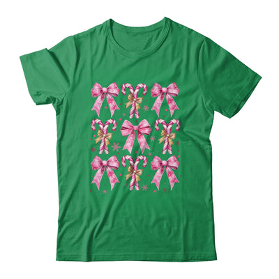 Cute Coquette Candy Canes Christmas Pink Bow Girls Teen  Shirt & Sweatshirt | teecentury