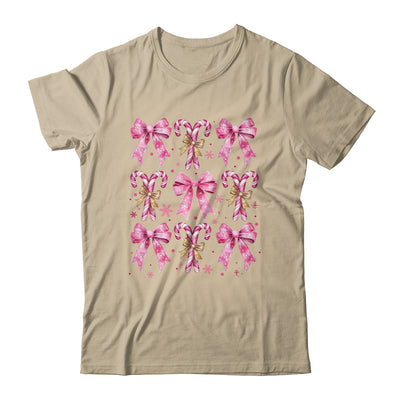 Cute Coquette Candy Canes Christmas Pink Bow Girls Teen  Shirt & Sweatshirt | teecentury