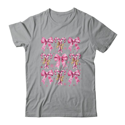 Cute Coquette Candy Canes Christmas Pink Bow Girls Teen  Shirt & Sweatshirt | teecentury