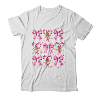 Cute Coquette Candy Canes Christmas Pink Bow Girls Teen  Shirt & Sweatshirt | teecentury
