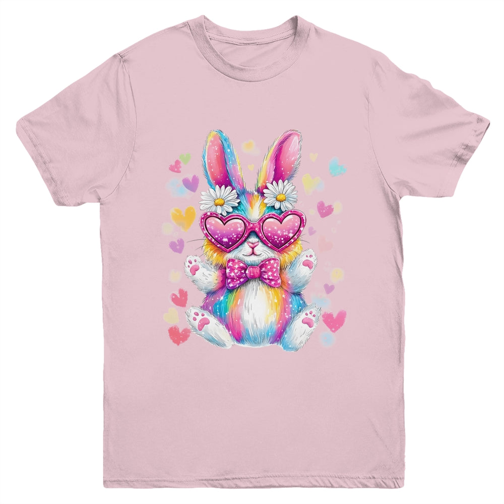 Cute Coquette Tie Dye Rabbit Easter Bunny Women Girl Kids Youth Shirt | teecentury