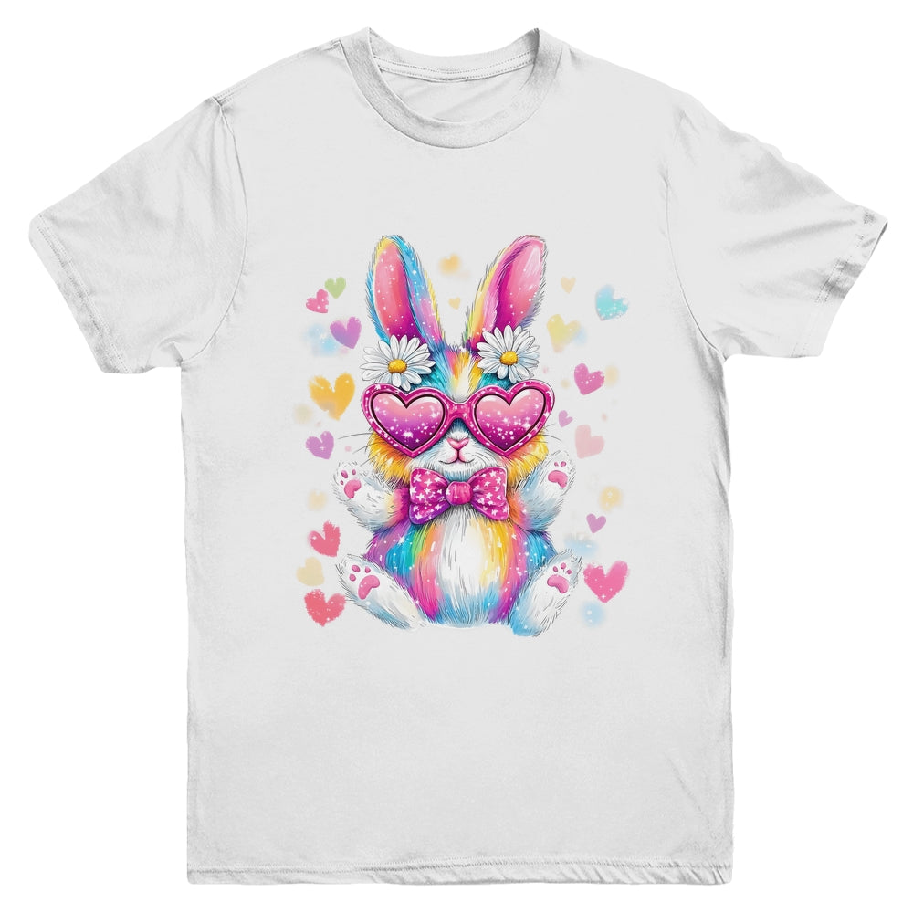 Cute Coquette Tie Dye Rabbit Easter Bunny Women Girl Kids Youth Shirt | teecentury