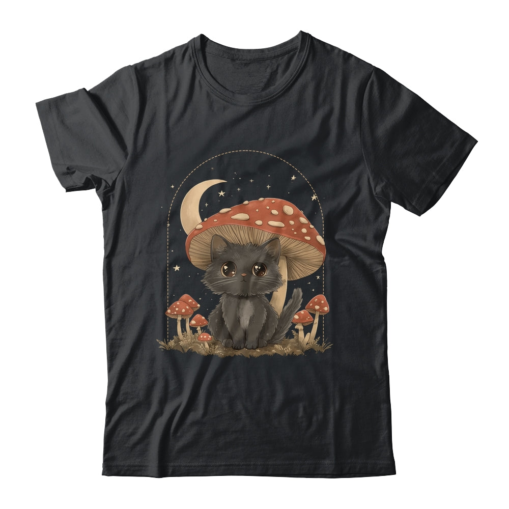 Cute Cottagcore Cat Mushroom Hat Vintage Aesthetic Women Shirt & Tank Top | teecentury