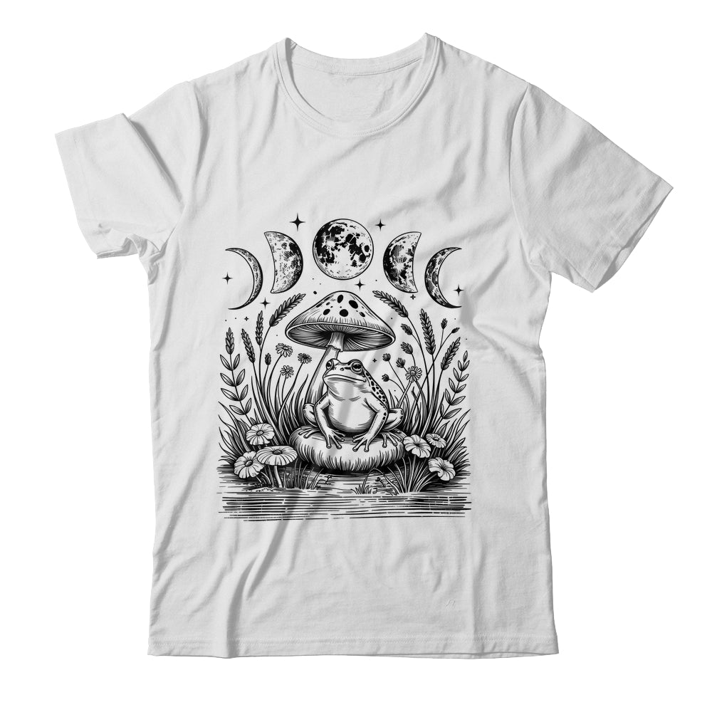 Cute Cottagecore Aesthetic Frog Mushroom Moon Witchy Vintage Shirt & Tank Top | teecentury