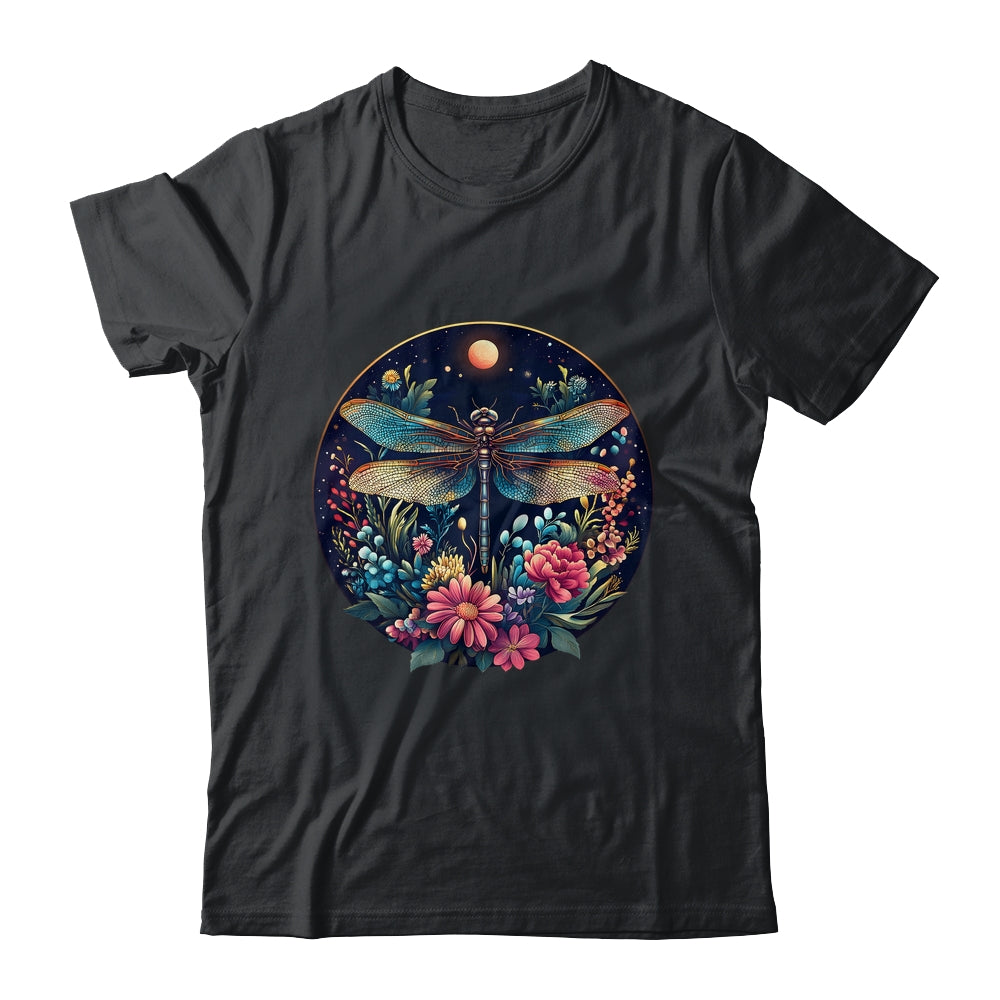 Cute Cottagecore Floral Dragonfly Aesthetic Girls Graphic Shirt & Tank Top | teecentury