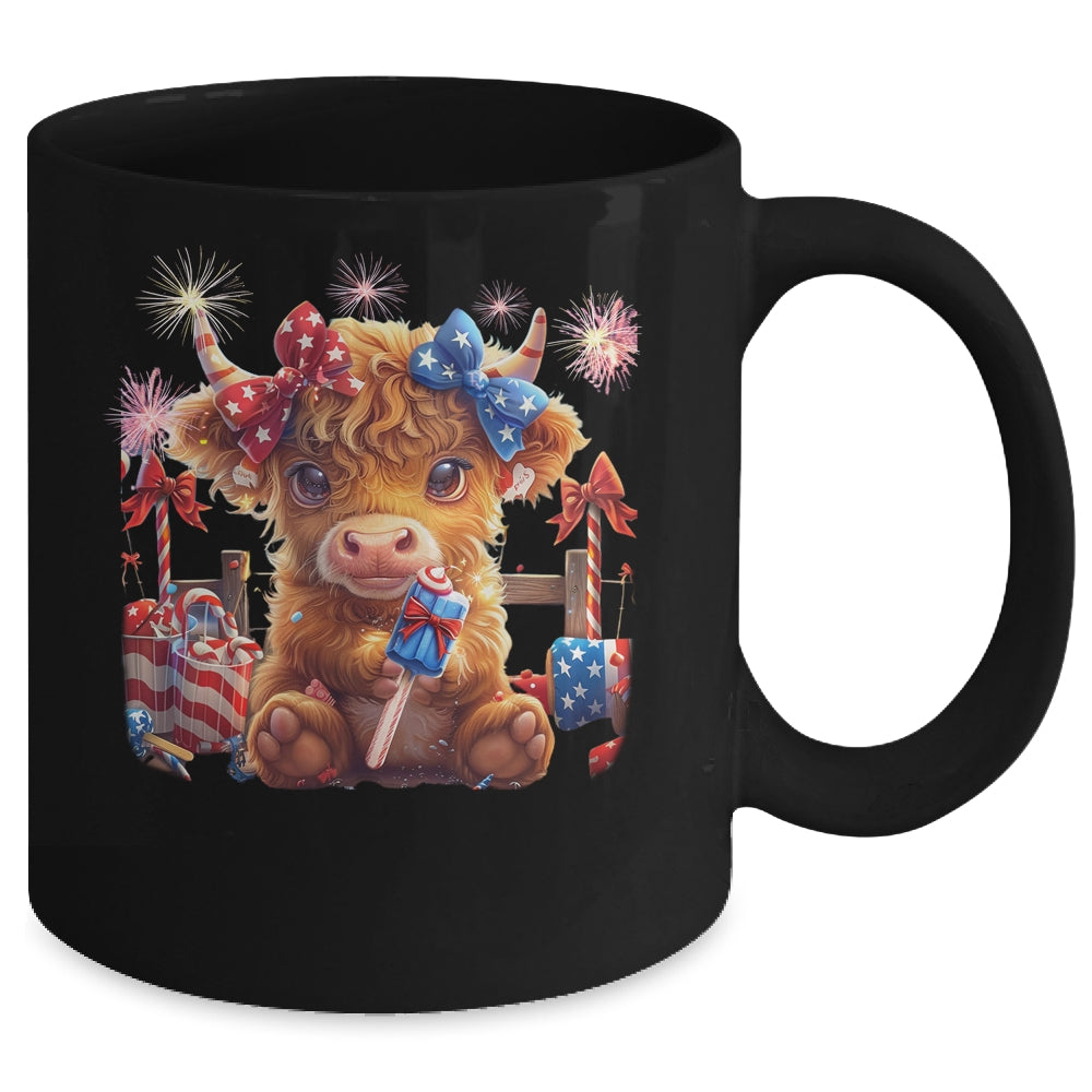 Cute Cow Popsicle 4th Of July Firework USA American Mug | teecentury
