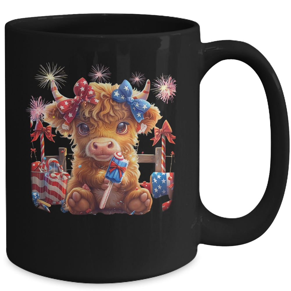 Cute Cow Popsicle 4th Of July Firework USA American Mug | teecentury