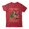 Cute Cow Ugly Christmas Tree Santa Hat Xmas Lights Farmer Shirt & Sweatshirt | teecentury