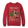Cute Cow Ugly Christmas Tree Santa Hat Xmas Lights Farmer Shirt & Sweatshirt | teecentury
