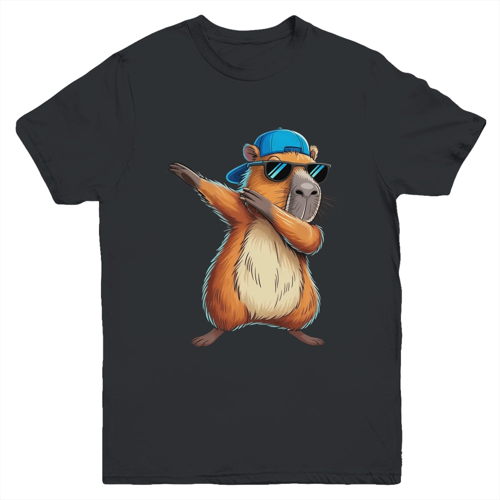 Cute Dabbing Capybara Boys Men Fun Capy Lover Kids Funny Youth Shirt | teecentury