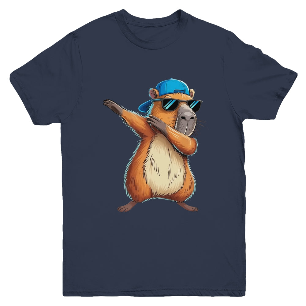 Cute Dabbing Capybara Boys Men Fun Capy Lover Kids Funny Youth Shirt | teecentury