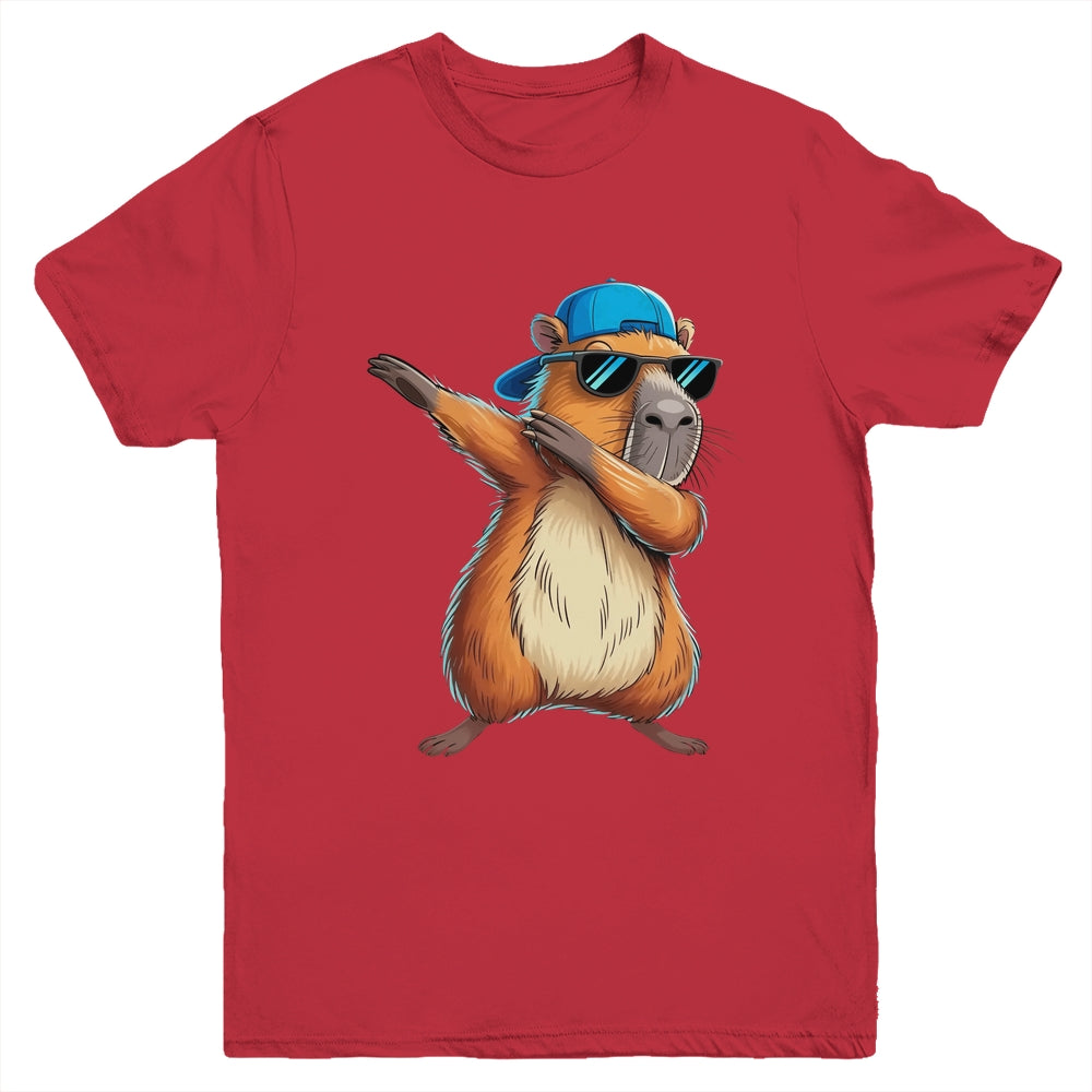 Cute Dabbing Capybara Boys Men Fun Capy Lover Kids Funny Youth Shirt | teecentury