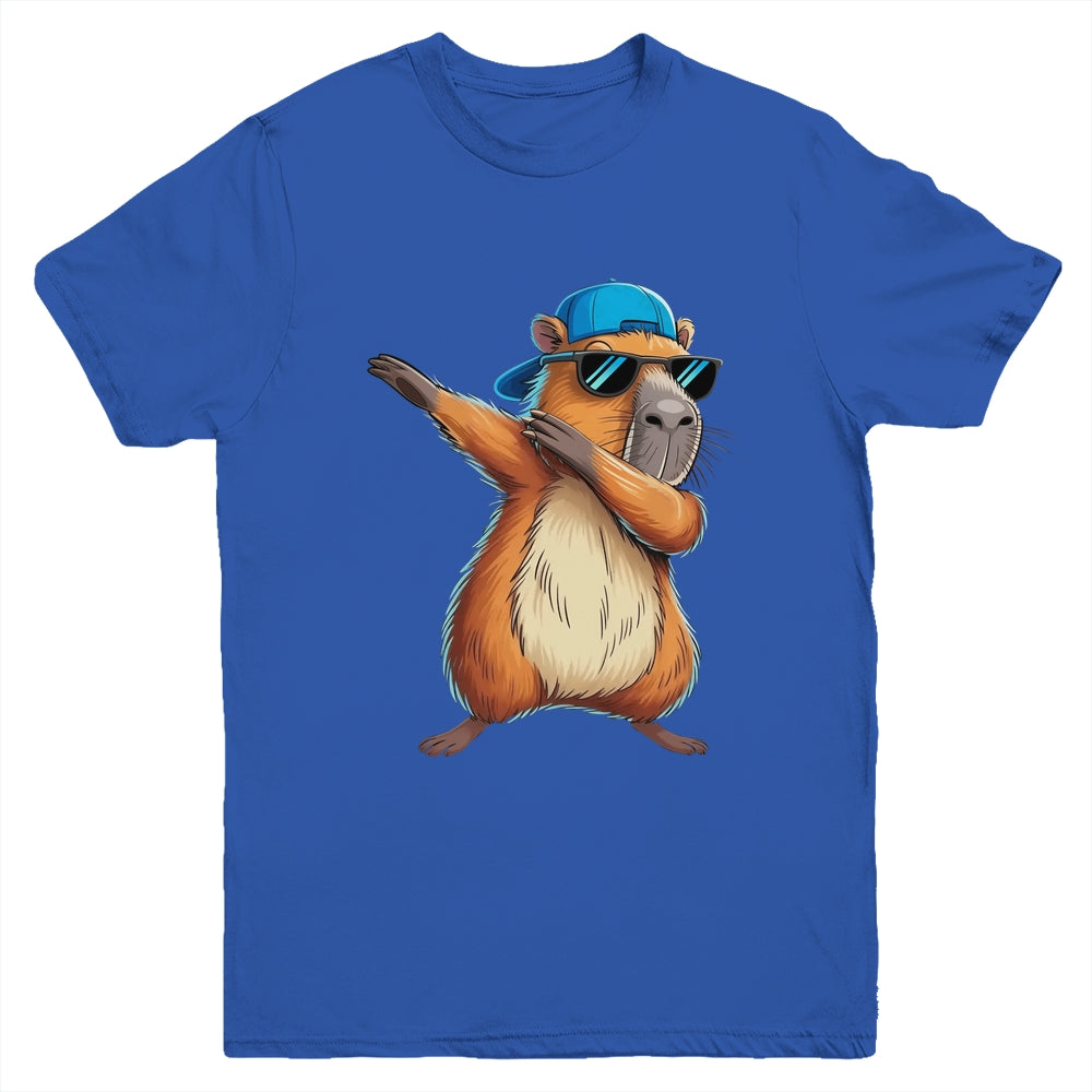 Cute Dabbing Capybara Boys Men Fun Capy Lover Kids Funny Youth Shirt | teecentury