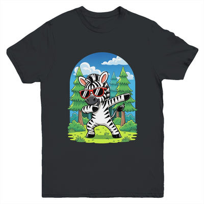 Cute Dabbing Zebra Costume Kids Girls Boys Animal Print Youth Shirt | teecentury