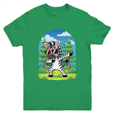 Cute Dabbing Zebra Costume Kids Girls Boys Animal Print Youth Shirt | teecentury