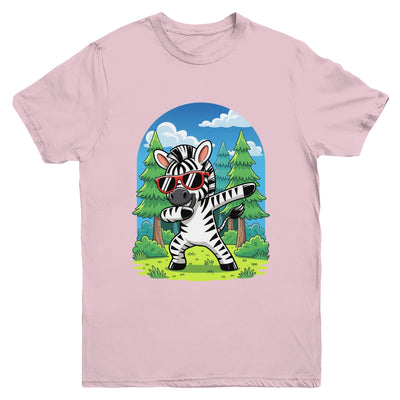 Cute Dabbing Zebra Costume Kids Girls Boys Animal Print Youth Shirt | teecentury