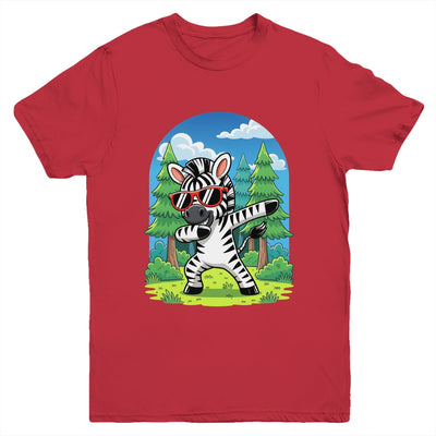 Cute Dabbing Zebra Costume Kids Girls Boys Animal Print Youth Shirt | teecentury