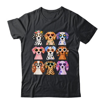 Cute Dogs Sunglasses Colorful Puppy Funny Pet Lover Graphic Shirt & Tank Top | teecentury