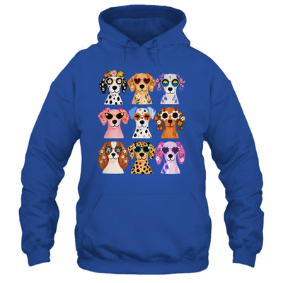 Cute Dogs Sunglasses Colorful Puppy Funny Pet Lover Graphic Shirt & Tank Top | teecentury