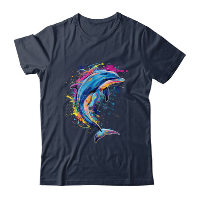 Cute Dolphin Design Colorful Art Aquatic Lovers Women Kids Shirt & Tank Top | teecentury