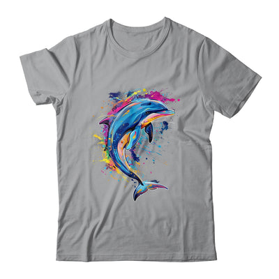 Cute Dolphin Design Colorful Art Aquatic Lovers Women Kids Shirt & Tank Top | teecentury