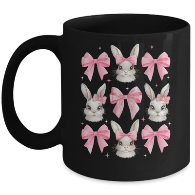 Cute Easter Bunny Face Coquette Bow Easter Day Girls Women Mug | teecentury