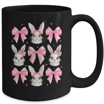 Cute Easter Bunny Face Coquette Bow Easter Day Girls Women Mug | teecentury