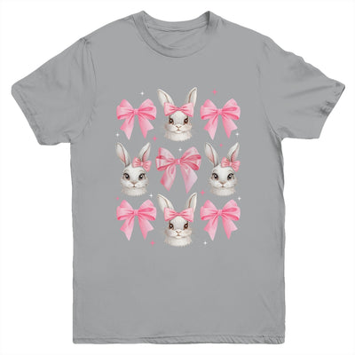 Cute Easter Bunny Face Coquette Bow Easter Day Girls Women Youth Shirt | teecentury