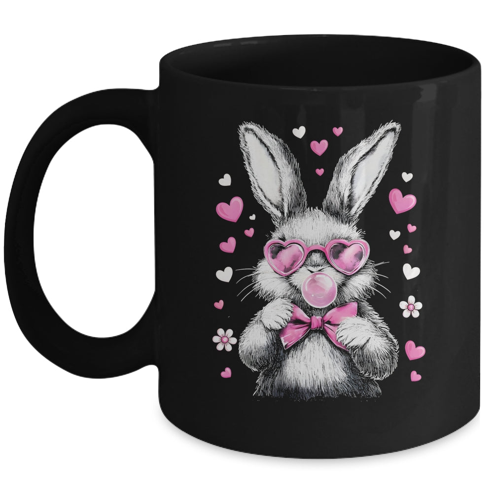Cute Easter Bunny For Girl Women Pink Rabbit Coquette Girly Mug | teecentury