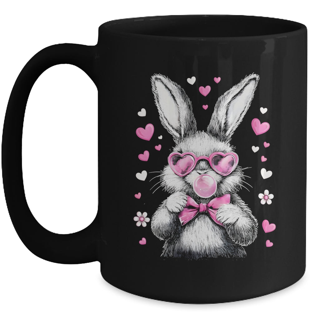 Cute Easter Bunny For Girl Women Pink Rabbit Coquette Girly Mug | teecentury