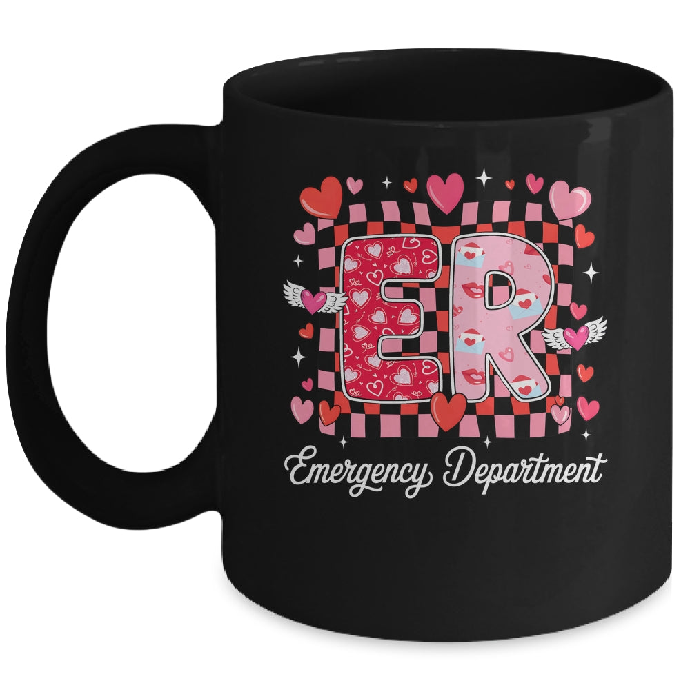 Cute Emergency Department Valentine ER Valentines Day Nurse Mug | teecentury