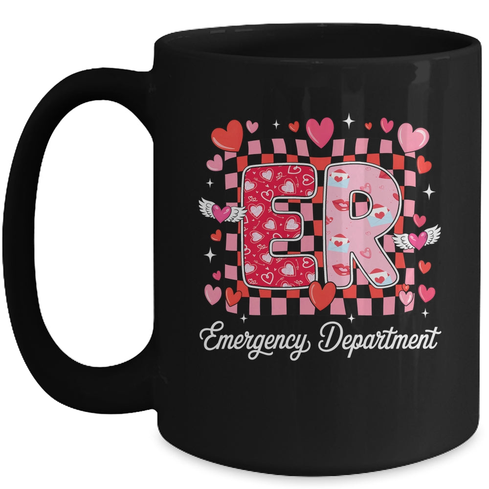 Cute Emergency Department Valentine ER Valentines Day Nurse Mug | teecentury