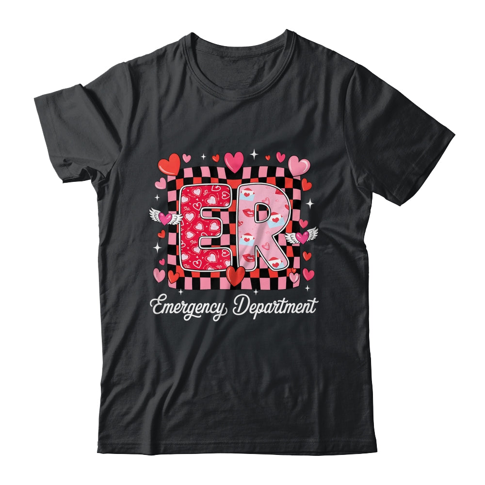 Cute Emergency Department Valentine ER Valentines Day Nurse Shirt & Tank Top | teecentury