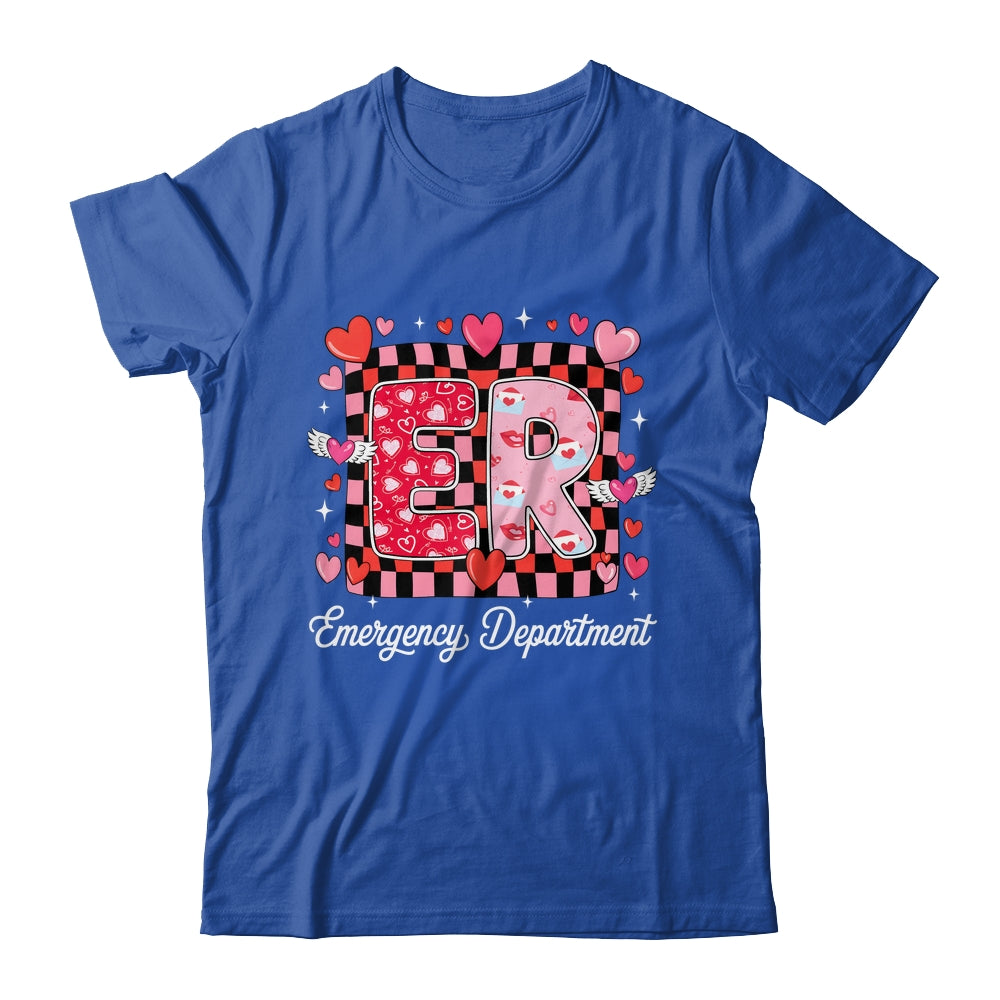 Cute Emergency Department Valentine ER Valentines Day Nurse Shirt & Tank Top | teecentury