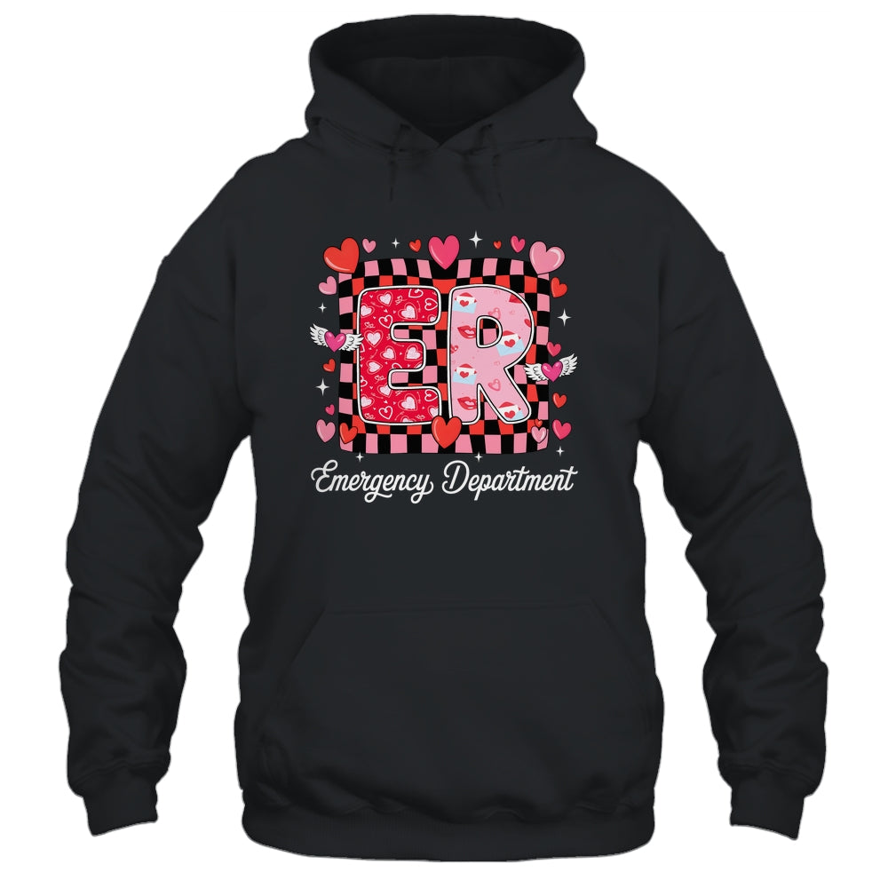 Cute Emergency Department Valentine ER Valentines Day Nurse Shirt & Tank Top | teecentury