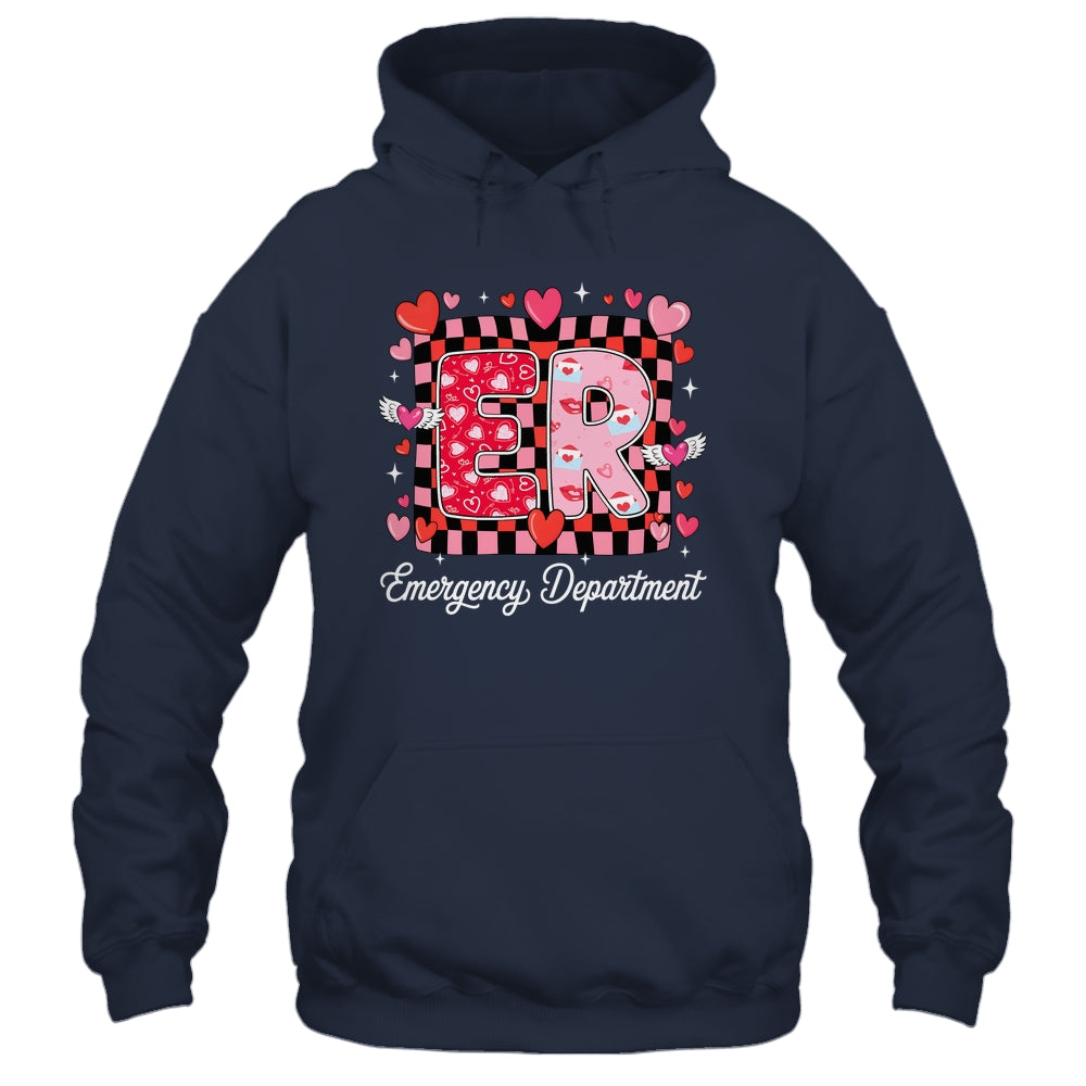 Cute Emergency Department Valentine ER Valentines Day Nurse Shirt & Tank Top | teecentury