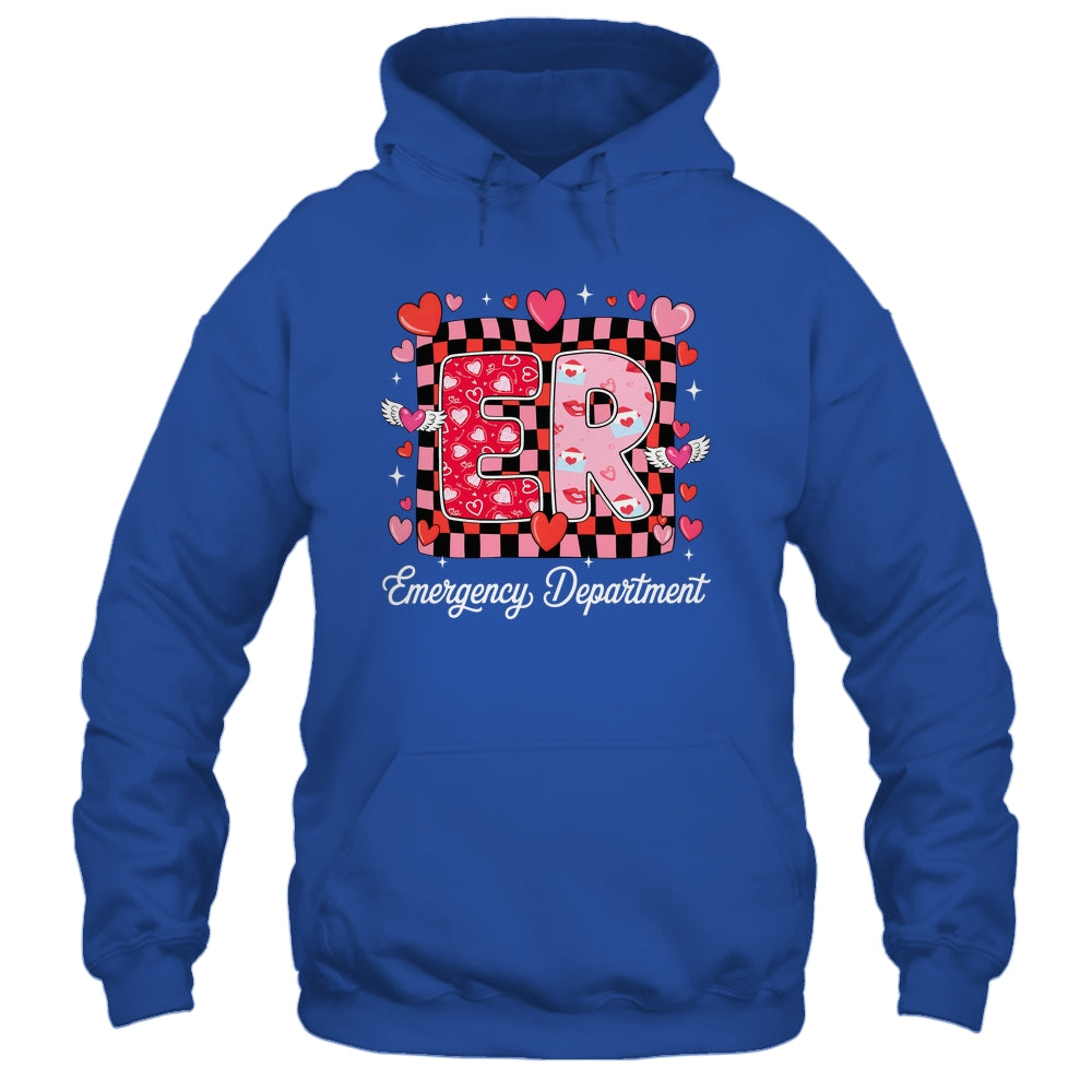 Cute Emergency Department Valentine ER Valentines Day Nurse Shirt & Tank Top | teecentury