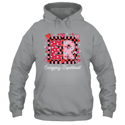 Cute Emergency Department Valentine ER Valentines Day Nurse Shirt & Tank Top | teecentury
