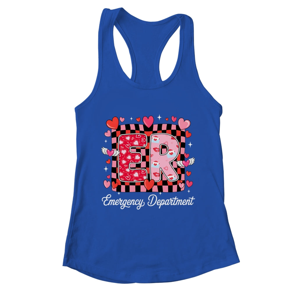 Cute Emergency Department Valentine ER Valentines Day Nurse Shirt & Tank Top | teecentury
