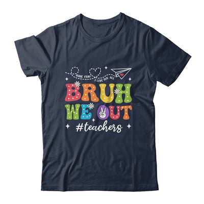 Cute End Of School Year Groovy Summer Bruh We Out Teacher Shirt & Tank Top | teecentury