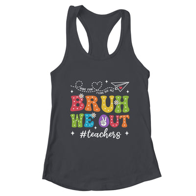 Cute End Of School Year Groovy Summer Bruh We Out Teacher Shirt & Tank Top | teecentury