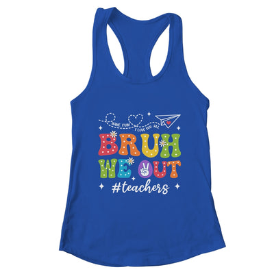 Cute End Of School Year Groovy Summer Bruh We Out Teacher Shirt & Tank Top | teecentury