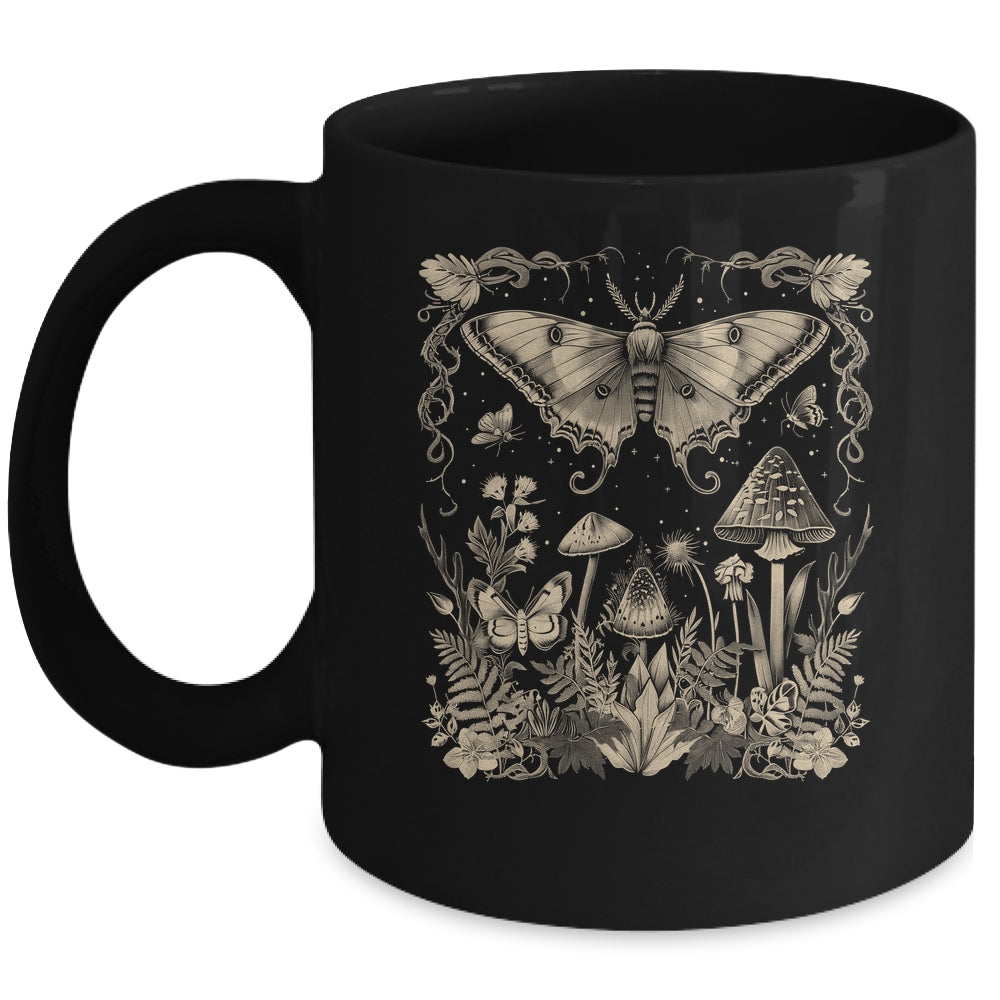 Cute Fairycore Floral Moth Aesthetic Girls Women Graphic Mug | teecentury