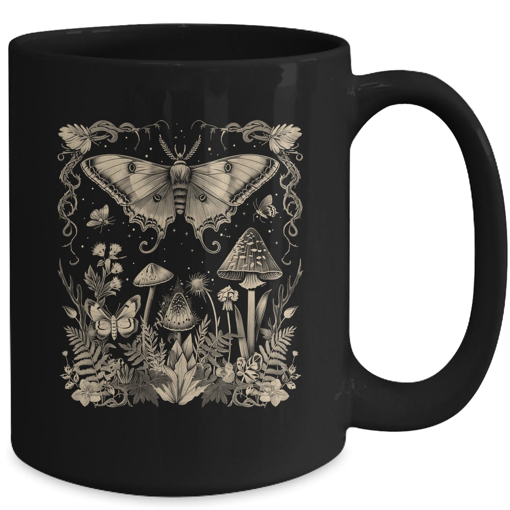 Cute Fairycore Floral Moth Aesthetic Girls Women Graphic Mug | teecentury
