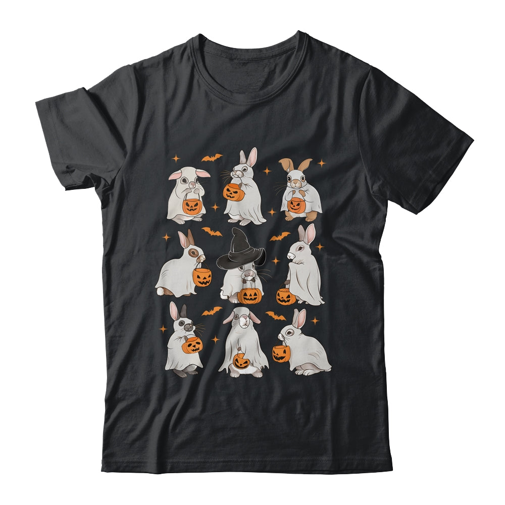 Cute Fall Bunny Ghost Costume Rabbit Lover Spooky Season Shirt & Sweatshirt | teecentury